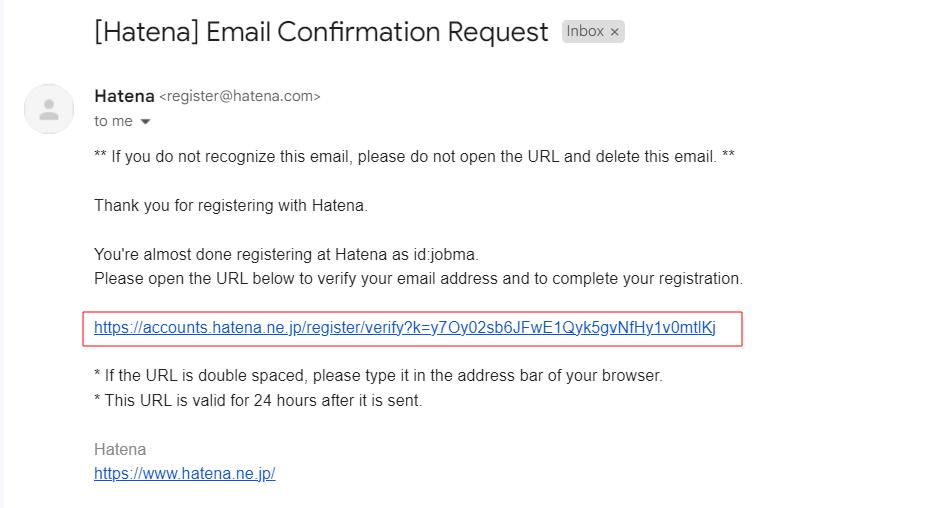 This is a sample how you receive verification email.