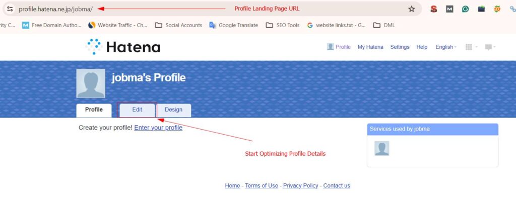 When You verify your profile then you will log in to your profile.