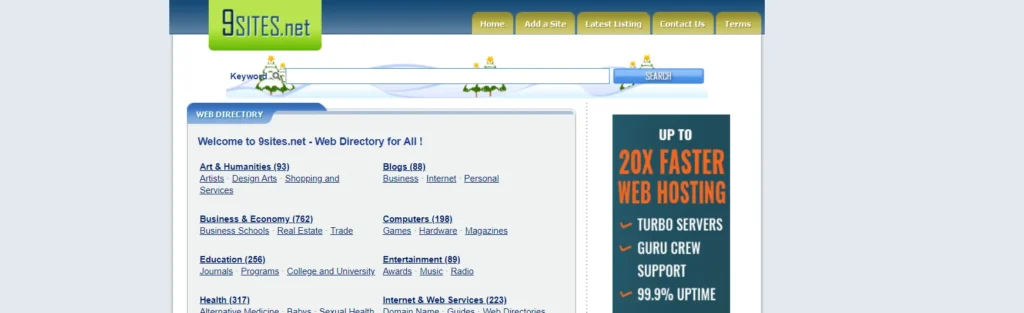 9sites.net directory submission site