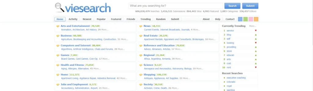 Viesearch directory submission site